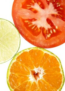 Ph-Sensoren in der Küche: Zitronensaft, Orangensaft & Tomatensaft haben unterschiedliche pH-Werte. (#01)