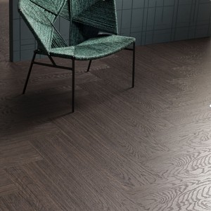 Linoleum in Holzoptik: Forbo Marmoleum Modular Lines "T5218 welsh moor" (100 x 25 cm) (Foto: Bricoflor)