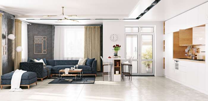 Wie groß das Sofa sein sollte, dass kommt auf die Bedürfnisse der Bewohner an ( Foto: Shutterstock -  Zastolskiy Victor )