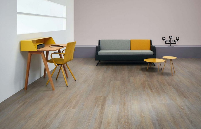 Vinylboden: Klebevinyl ist ein leiser Bodenbelag. (Foto: Forbo Flooring GmbH)