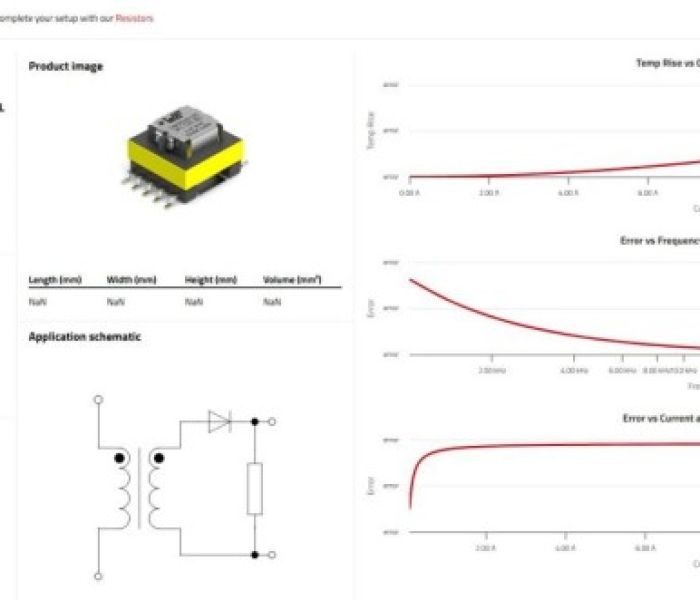 Das Tool gibt den geeigneten Strommesswandler (Foto: Würth Elektronik eiSos GmbH & Co. KG)